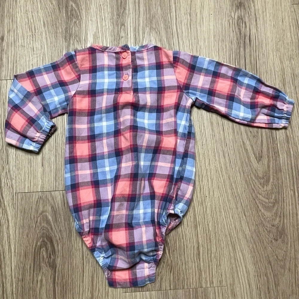 OshKosk B’gosh Shirt - One Piece | Baby 9 months | Pink Blue Plaid